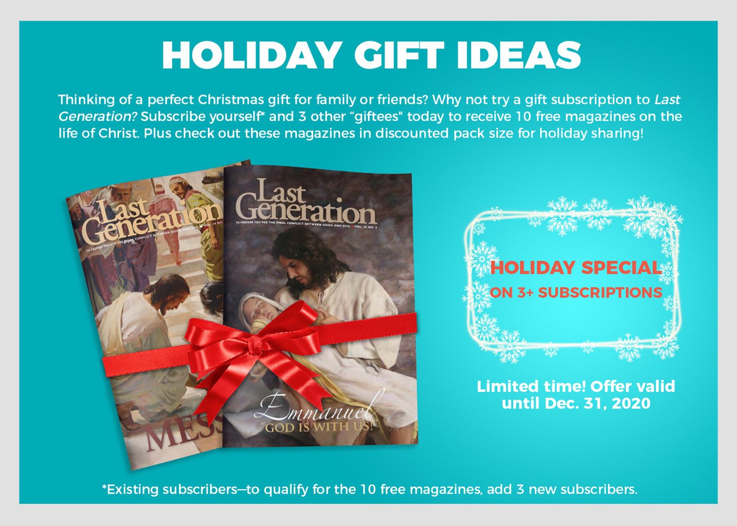 Holiday Gift Ideas Last Generation ministries