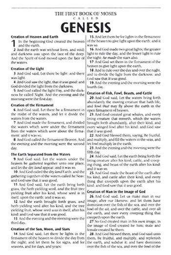 KJV Mini Pocket Bible--soft leather-look, black with zipper - Image 2