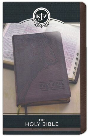 KJV Deluxe Gift Bible--soft leather-look, brown (indexed) with zipper