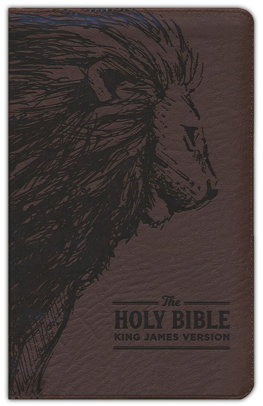 KJV Deluxe Gift Bible--soft leather-look, brown (indexed) with zipper - Image 2