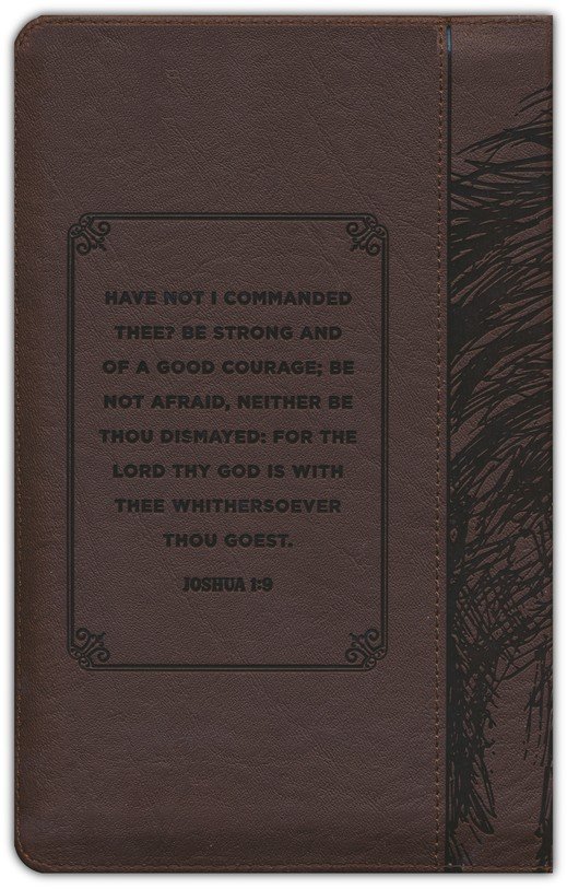 KJV Deluxe Gift Bible--soft leather-look, brown (indexed) with zipper - Image 4
