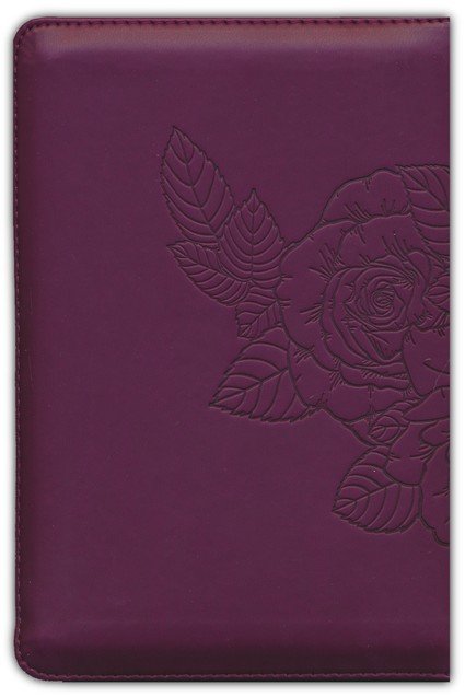 KJV Compact Bible--soft leather-look, merlot with zipper - Image 4