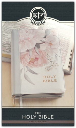 KJV Gift Bible, Deluxe--soft leather-look, floral print with zipper
