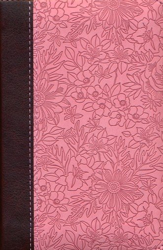 KJV Pocket Bible--soft leather-look, pink/brown with zipper - Image 2